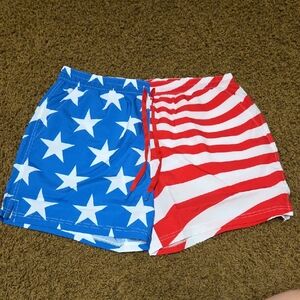 Savage Tacticians | Patriotic Stars & Stripes Swim Shorts | XL